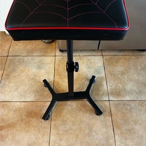 Black and Red Padded Adjustable Arm Rest